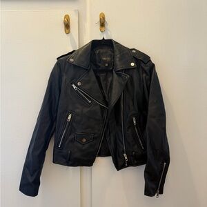 Truth By Republic Black Faux Leather Jacket for Women